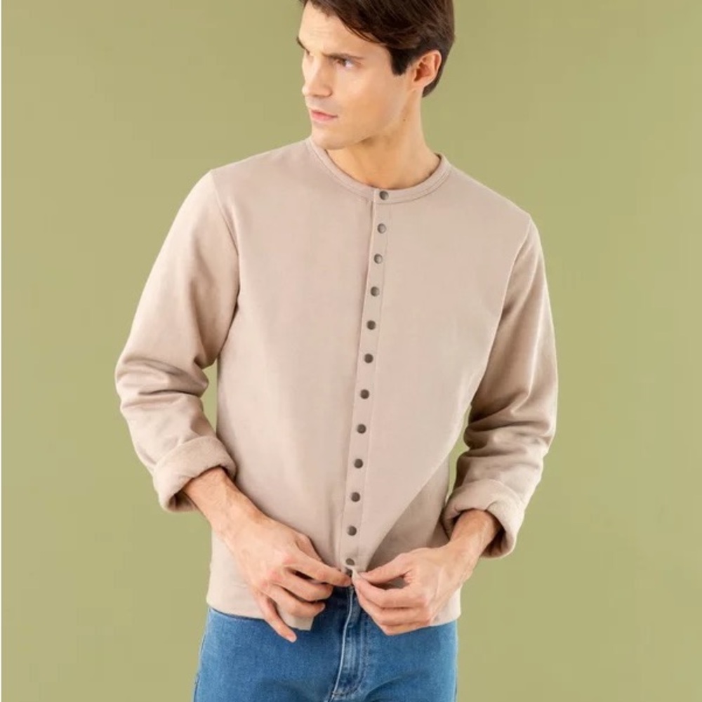 Agnes b. Snap down sweatshirt jacket